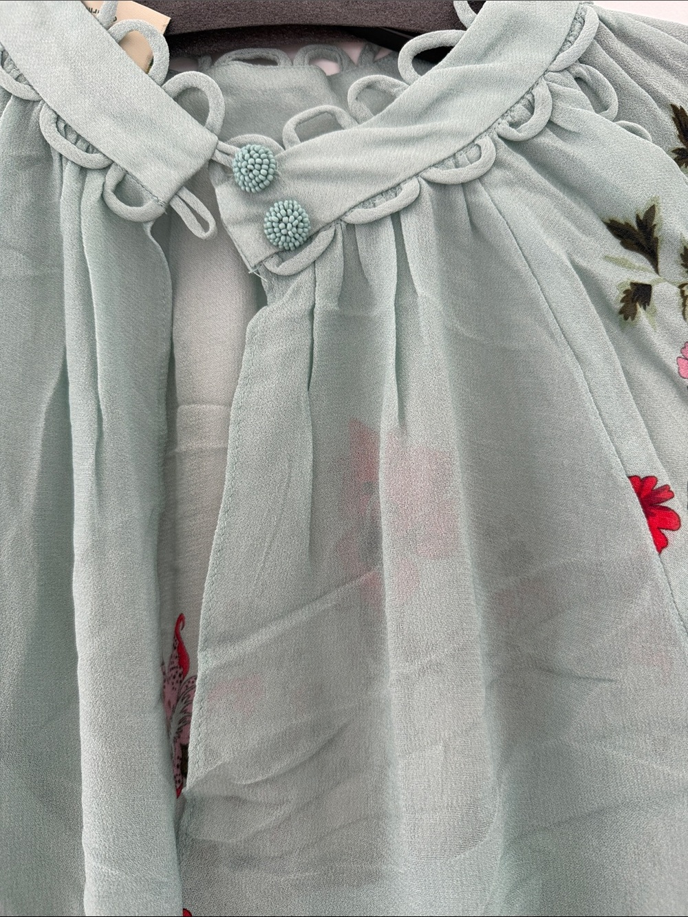 Farm Rio Floral Maxi Dress in Light Mint - Picture 8 of 10